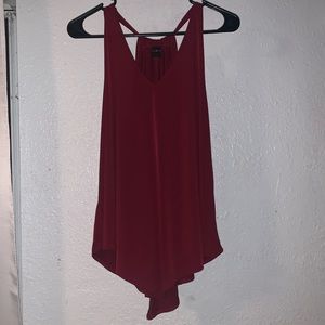 XL Burgundy “First Love” Scrunch Back Top